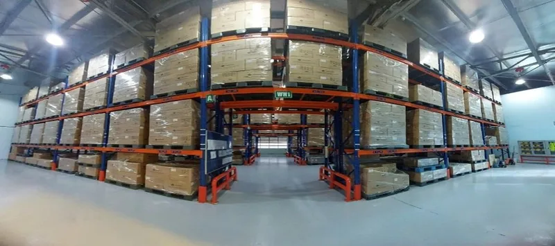 High-bay warehouse racking at Konix Vietnam