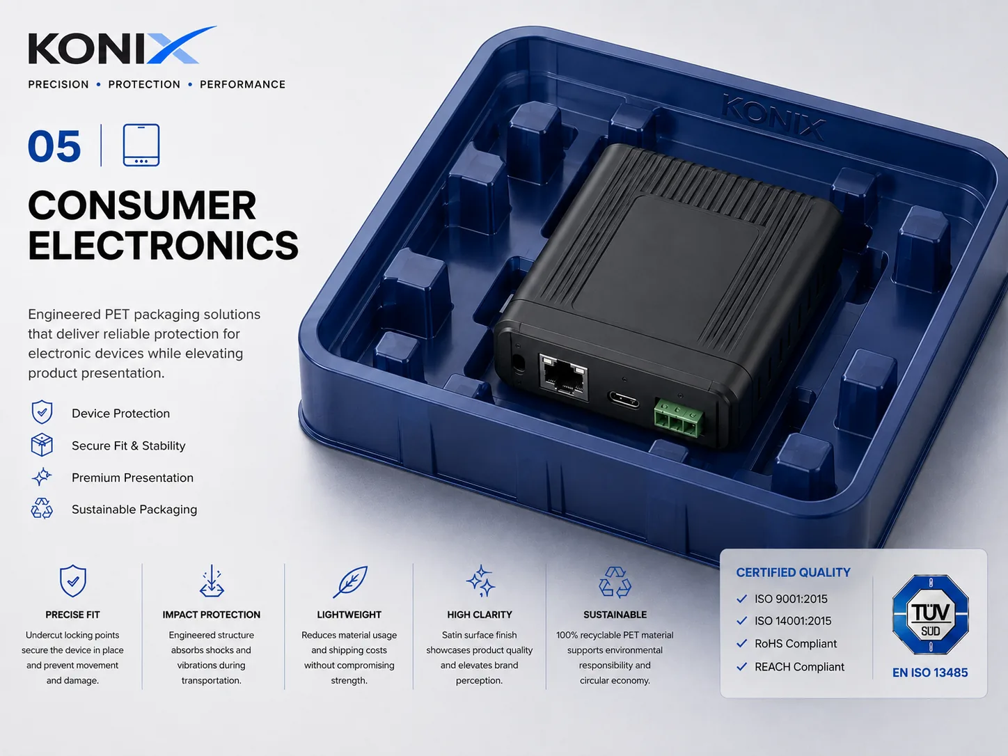 Consumer electronics protective and retail packaging