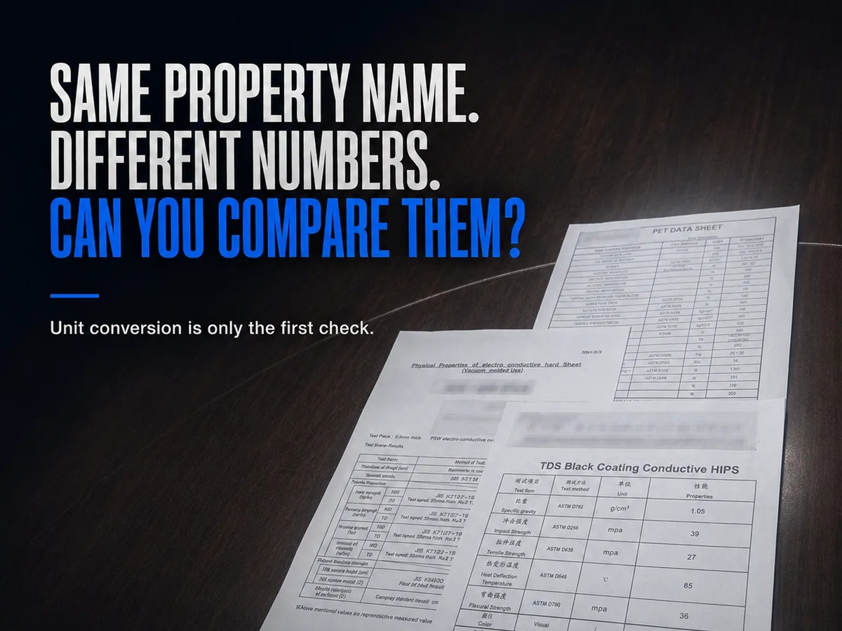 Packaging Notes #004 — Same Property Name, Different Numbers — Can You Compare Two Material Datasheets?